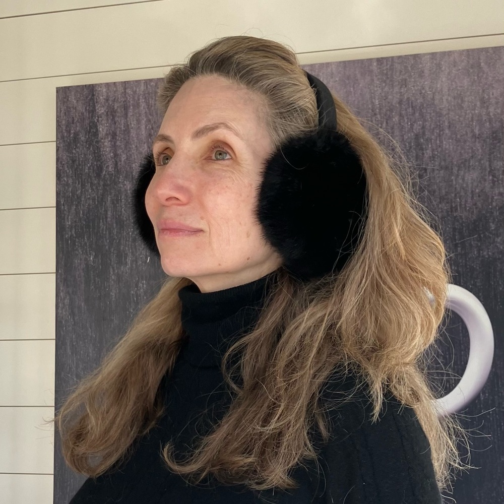 Real Black Mink Earmuffs